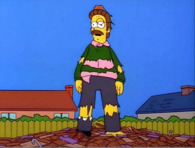 Una escena de los simpson en medio de la "catástrofe" no podía faltar entre los memes. Foto: Twitter.