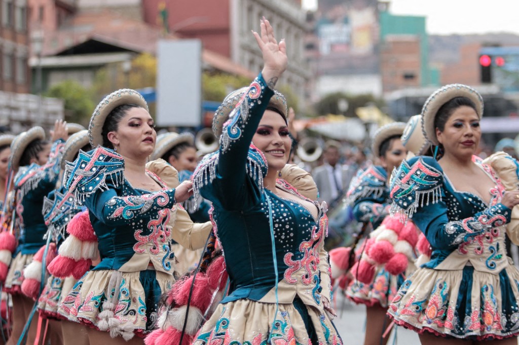 Celebraciones por el aniversario de Independencia de Bolivia, en La Paz.