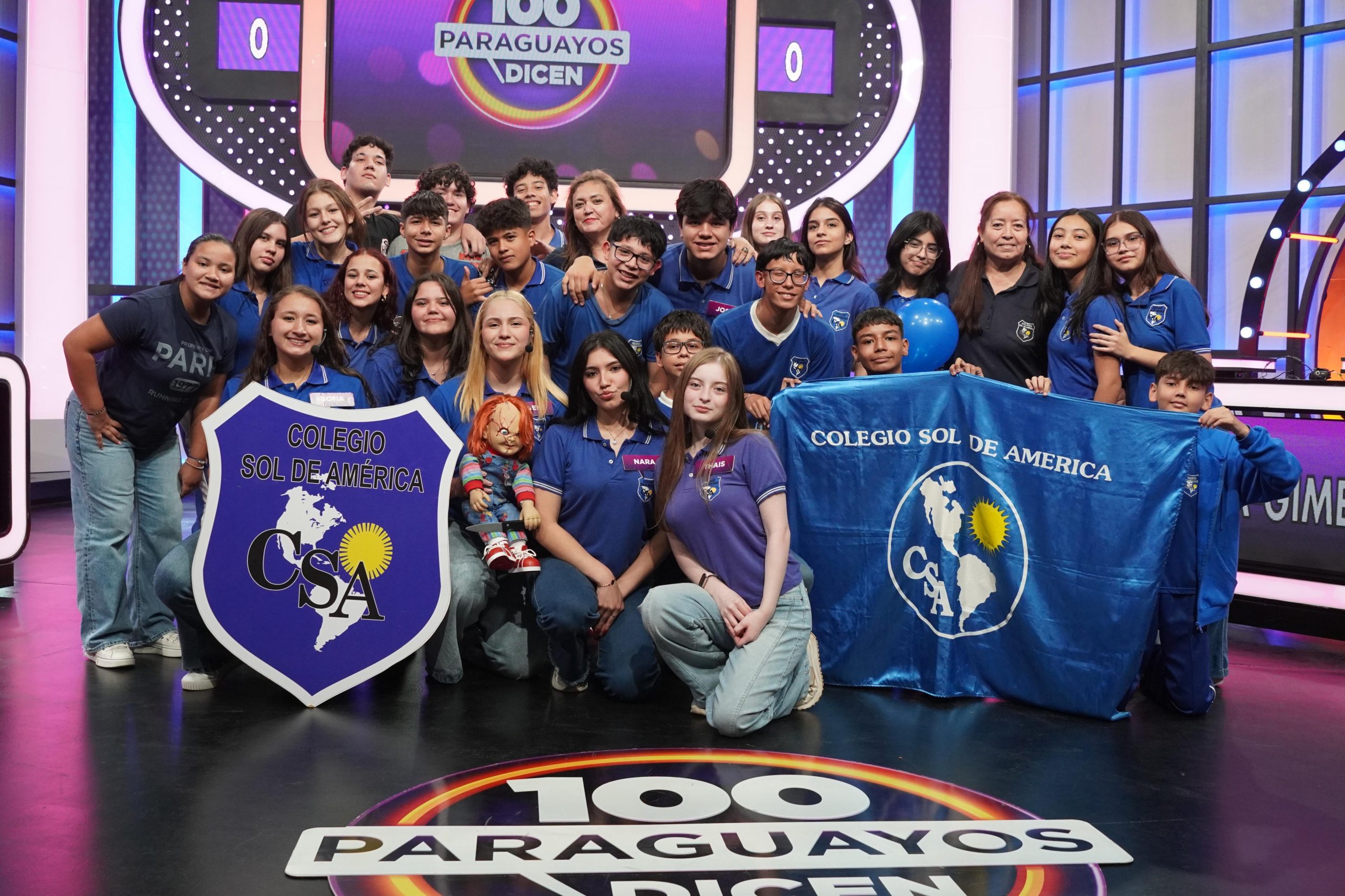Cierre de semana ganador en 100 Paraguayos Dicen versión colegios. Foto: gentileza