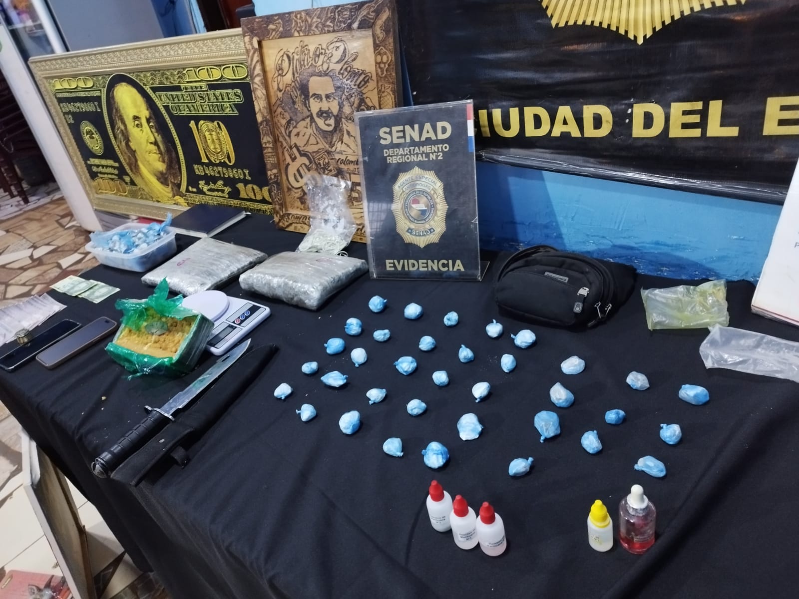 Fueron retiradas de circulación unas 8.421 dosis de drogas. Foto: Senad