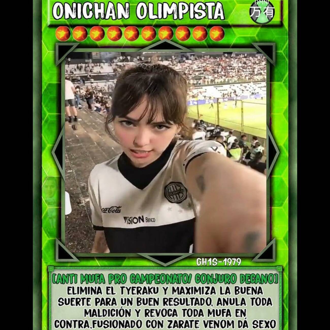 La carta "antimufa decana" de "Onichan".