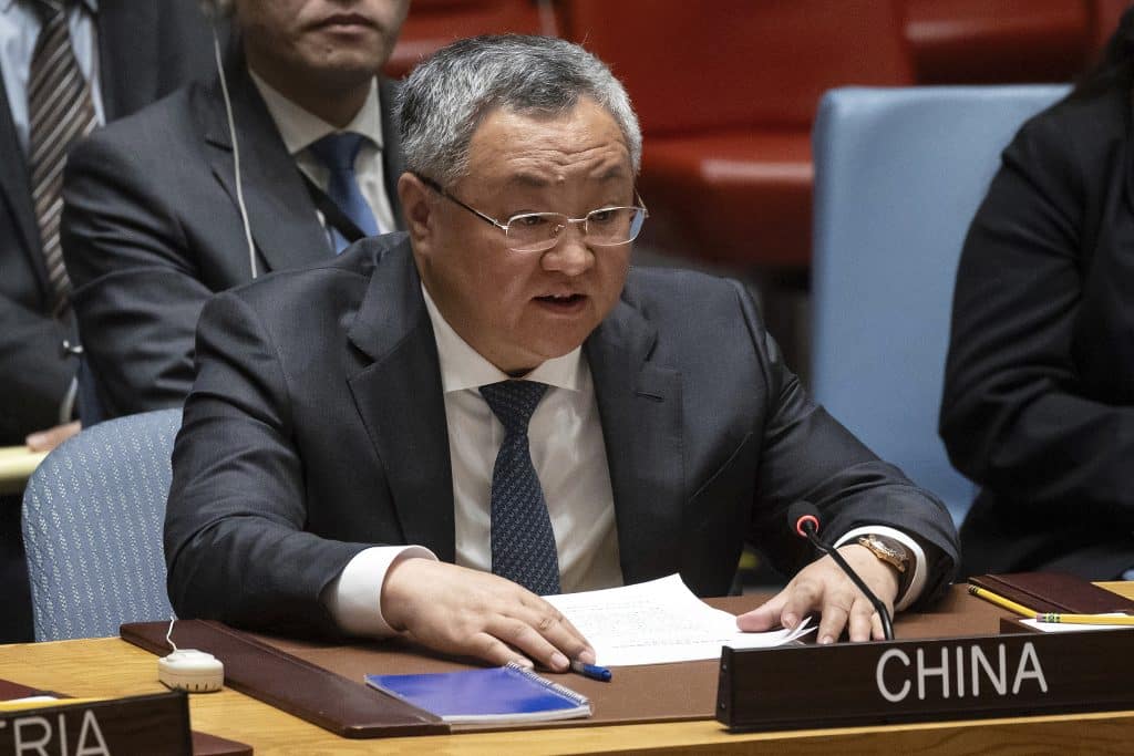 Fu Cong en Congreso de Seguridad de la ONU, representando a China.