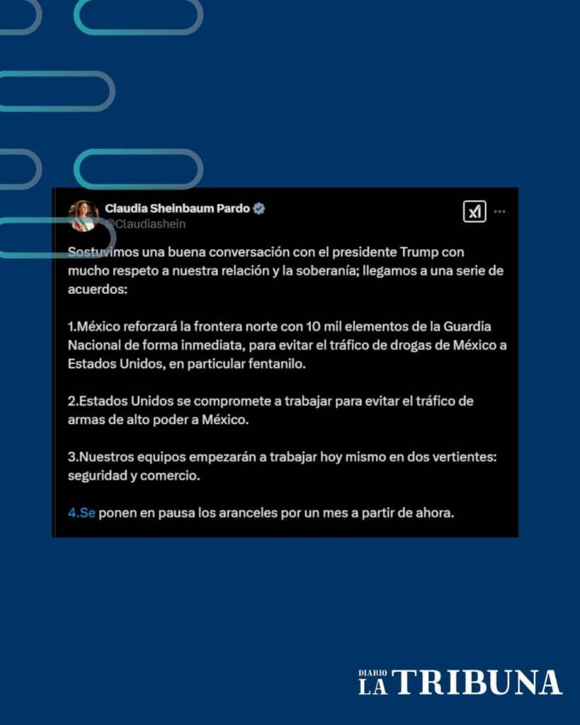 Sheinbauminformó sobre el acuerdo en sus redes sociales, asegurando que hubo respeto a larelaciónbilateral y a la soberanía de ambos países.