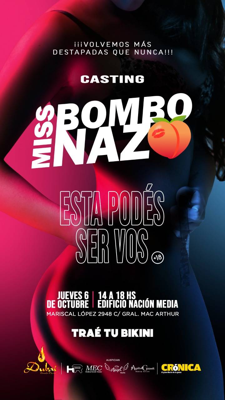 La convocatoria para el cásting de Miss Bombonazo.