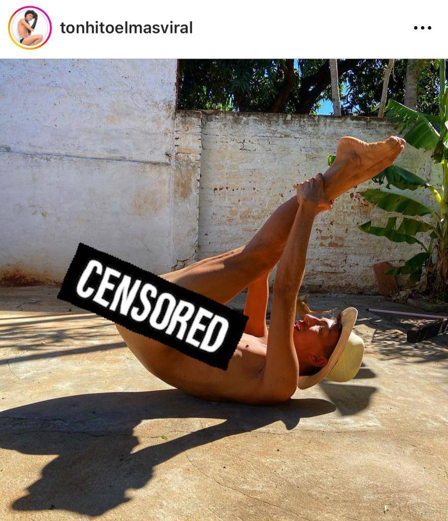 Toñito Gaona chupándole la energía al Sol. Así renueva sus energías, he'i.