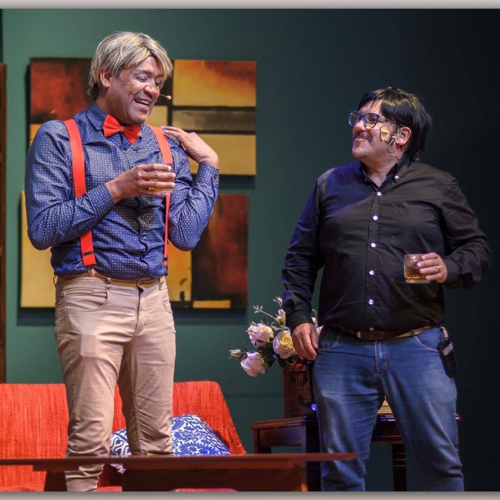 Gustavo Cabaña y José Ayala en Viudo por Error. Foto Gentileza