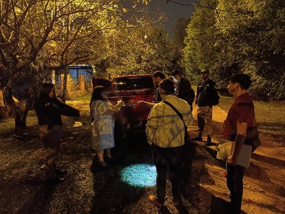 Los padres fueron detenidos en San Bernardino, Fracción del Sol. gentileza
