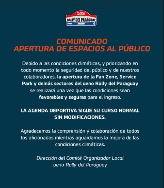 La organización emitió este comunicado-Foto Captura
