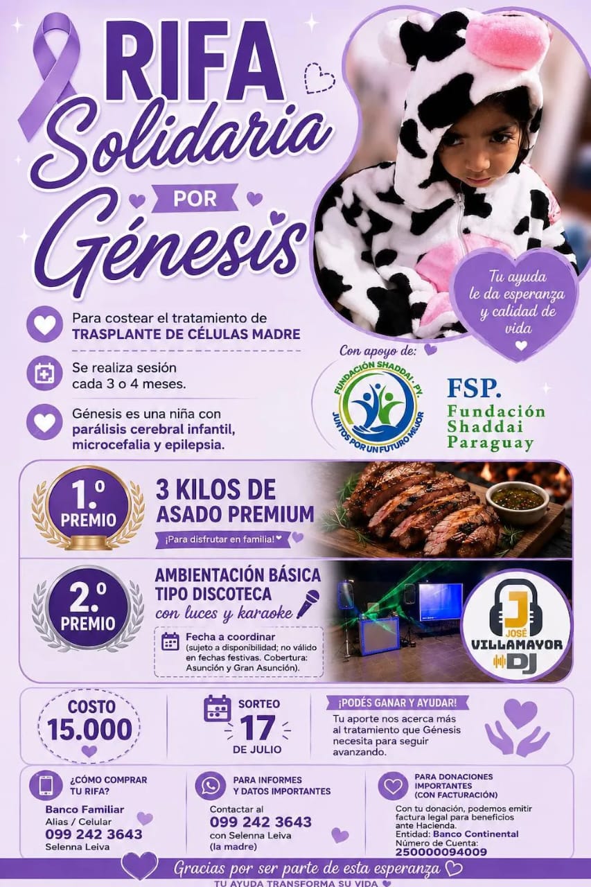 Solicitan ayuda para costear tratamiento de niña con parálisis cerebral. Foto: gentileza