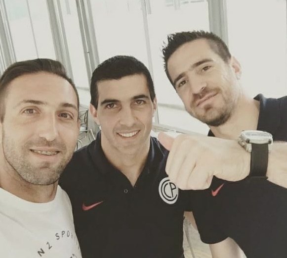 Torresagasti, Ignacio Don y Antony Silva, en un encuentro de amigos.