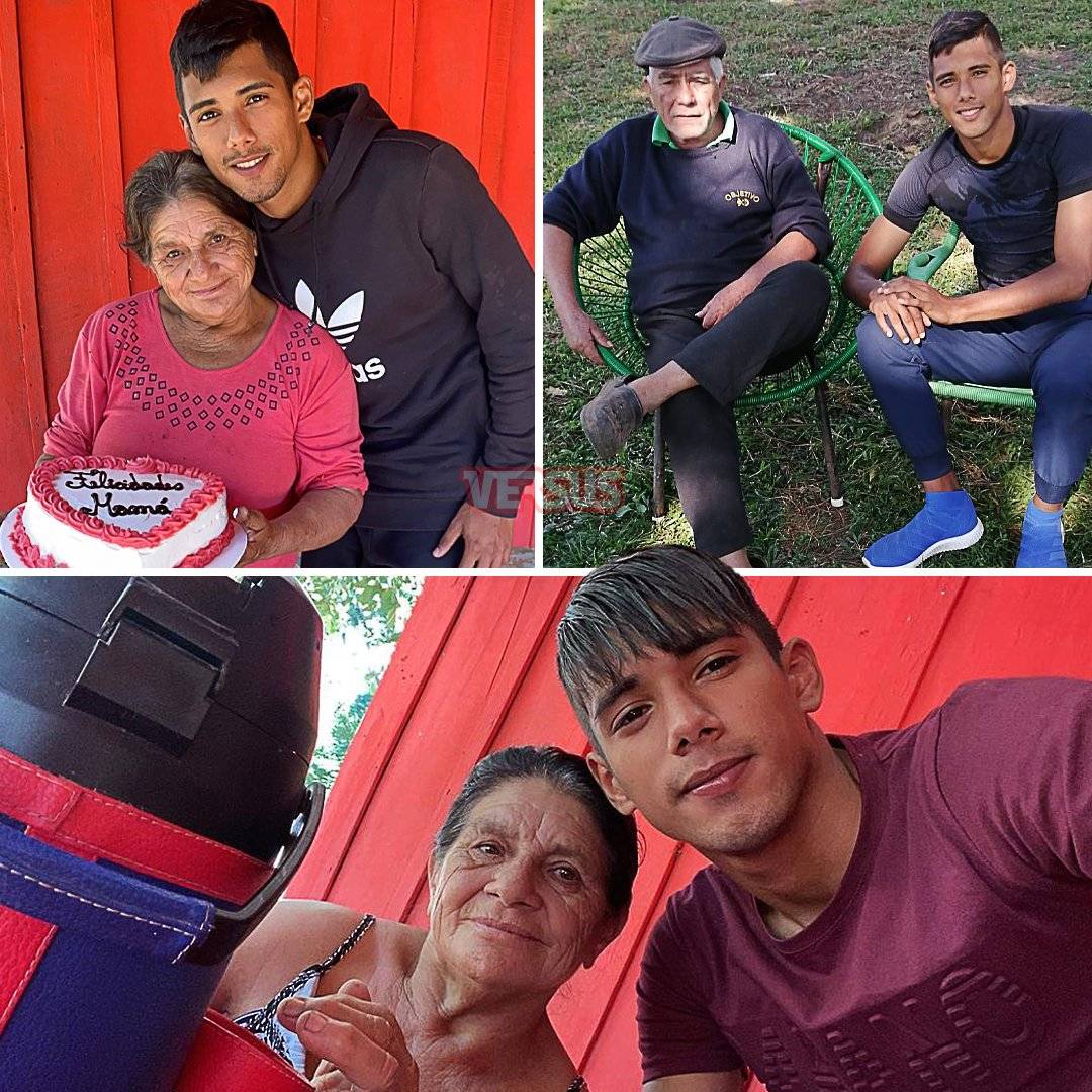 Fredy Vera con sus abuelos. FOTO VERSUS