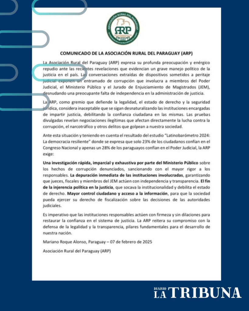 Comunicado de la ARP.