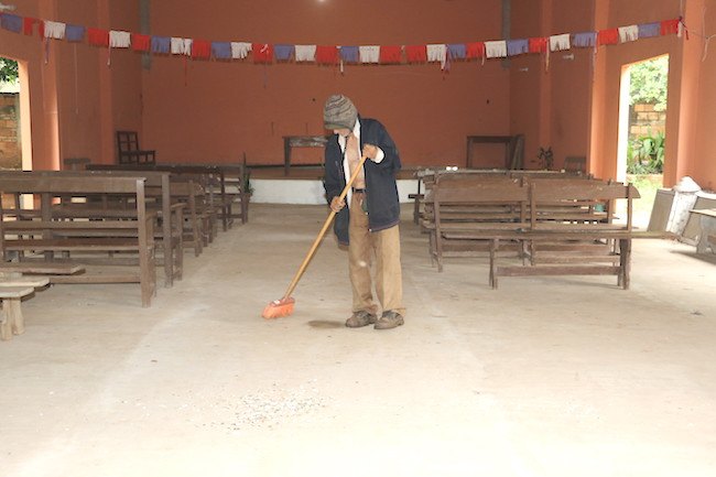 El anciano confesó que es feliz en el sitio donde está.