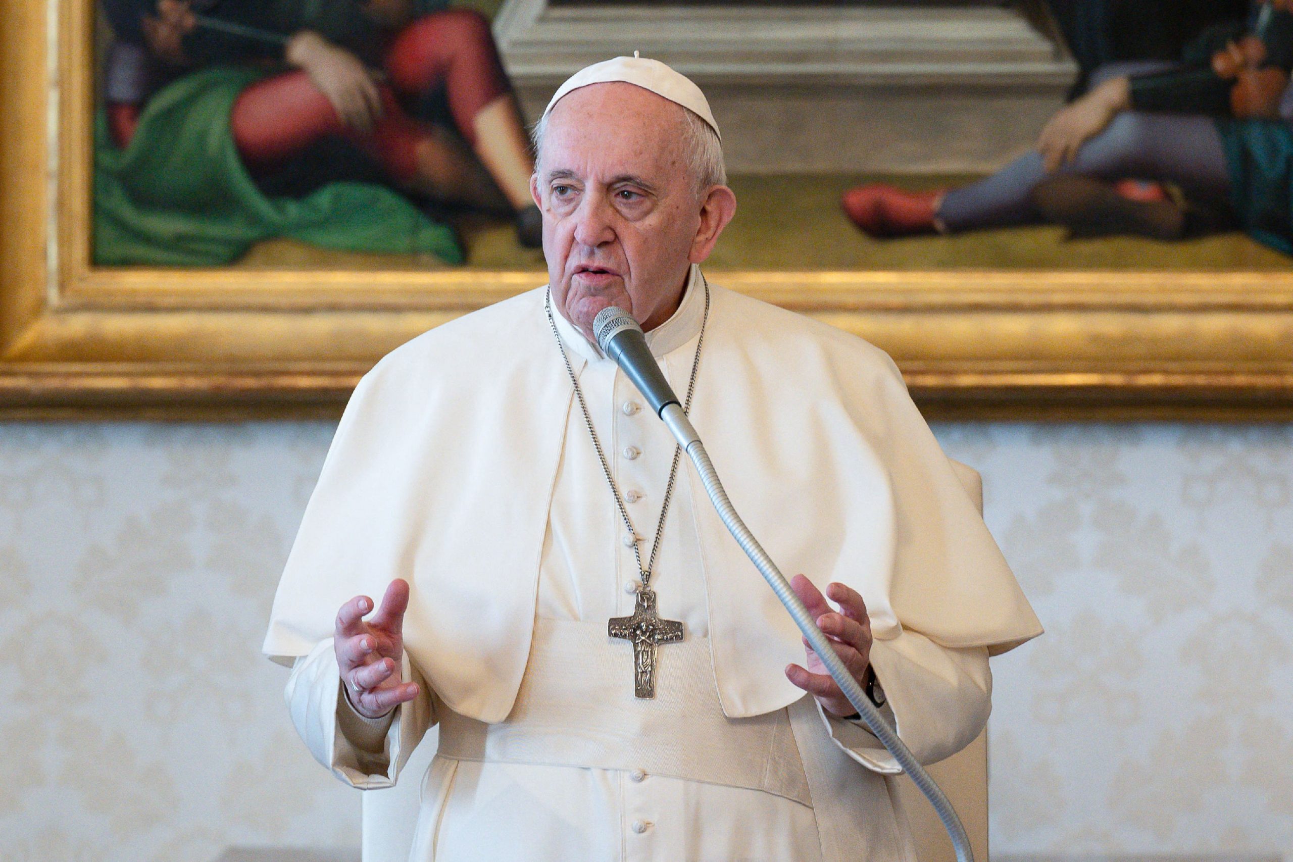 A su vez, el papa Bergoglio eligió un nombre nunca usado por ninguno de sus predecesores. “Francisco”. Foto: WEB