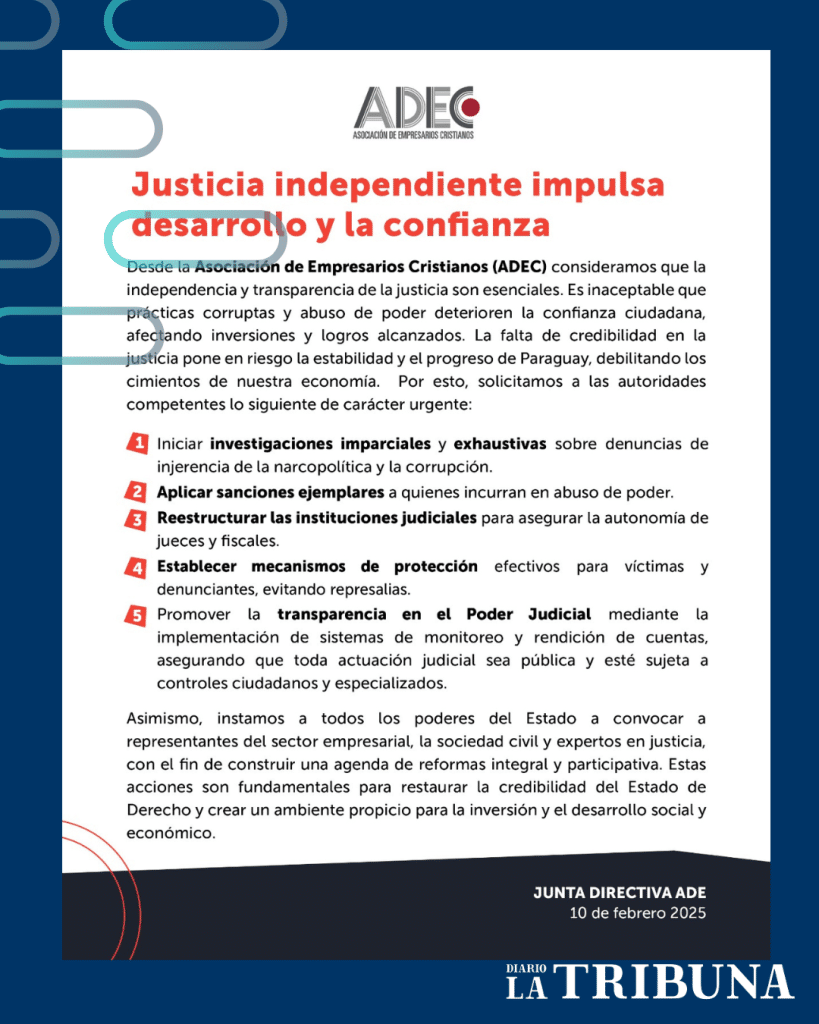 Comunicado de ADEC.