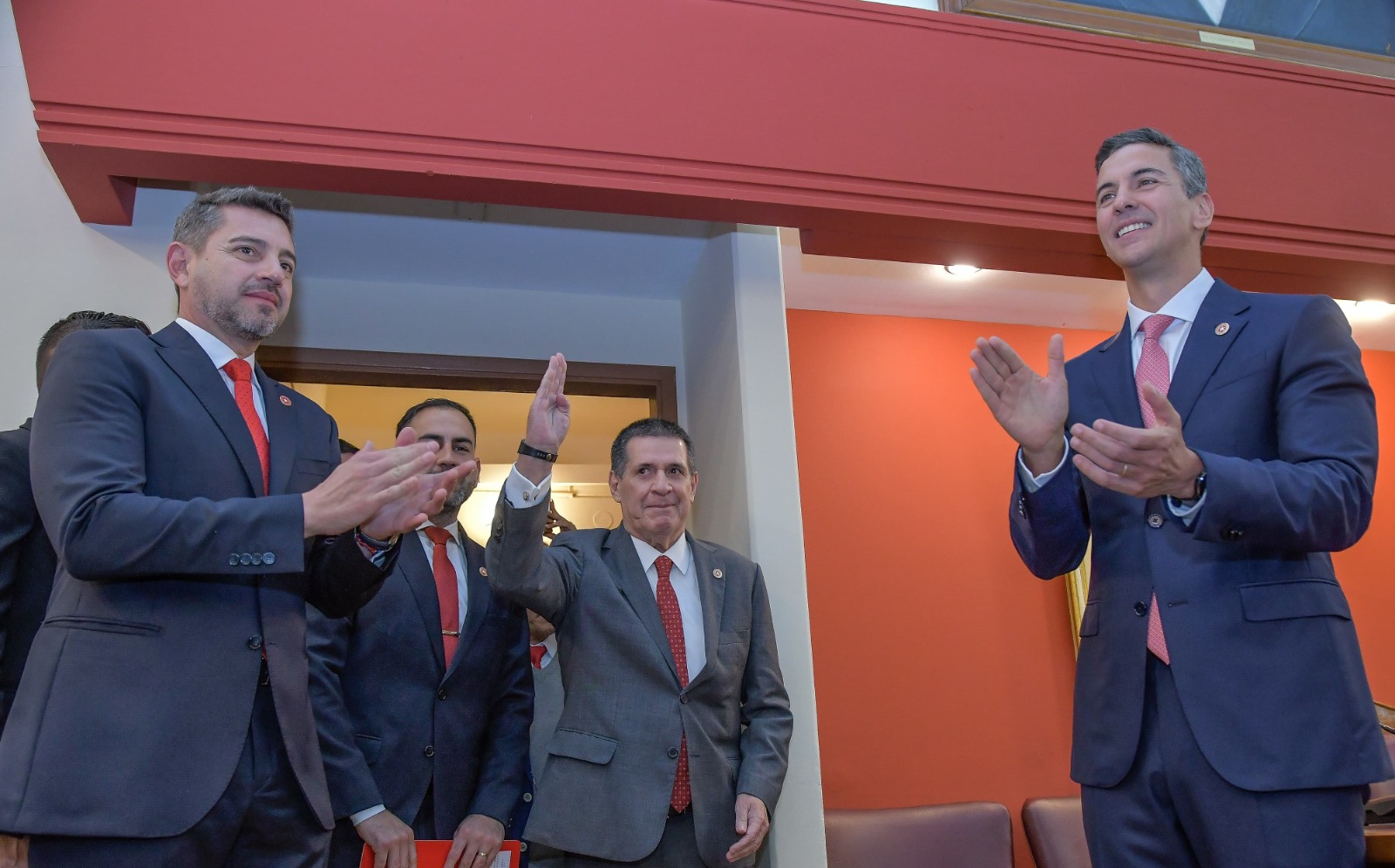 El presidente Santiago Peña hizo la presentación de su tercer informe de gestión. Foto: Pedro Alliana via Twitter.