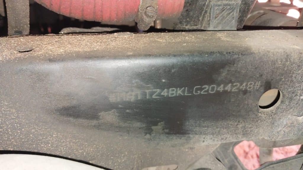 El vehículo fue recuperado tras la inspección de sus chasis. Foto Gentileza