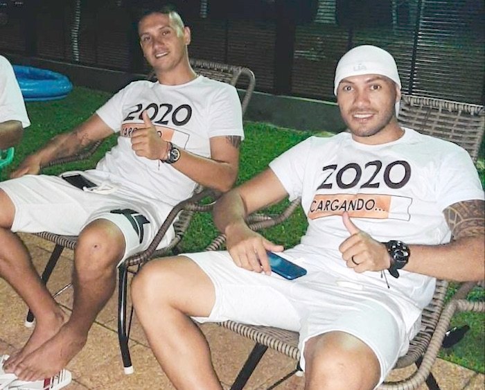 Los Espínola en el festejo del Año Nuevo.