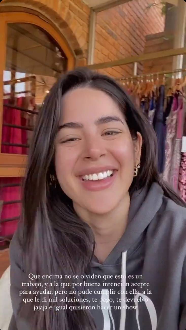 Nara recordó que el trabajo que ella hace como influencer tiene costo. Dijo que ofreció opciones de solución a la que le escraché, pero que esta quería hacer show nomás.