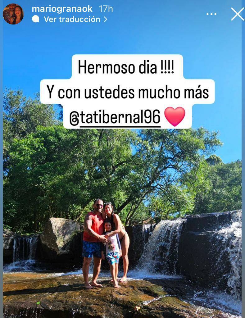 Con su novia Tati, disfrutando del Año Nuevo.