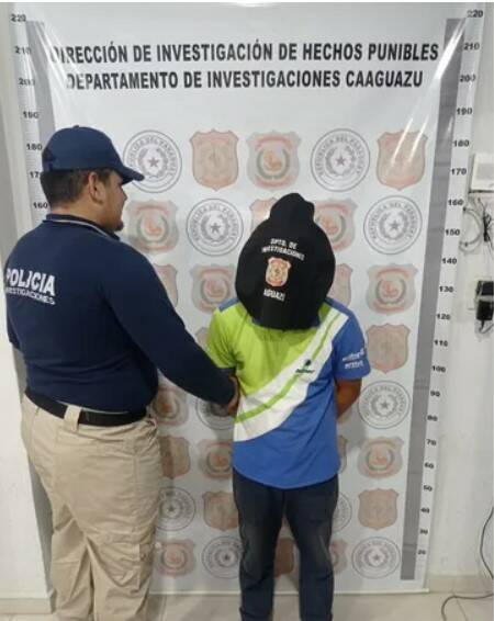 Uno de los detenidos por este hecho. (Gentileza)