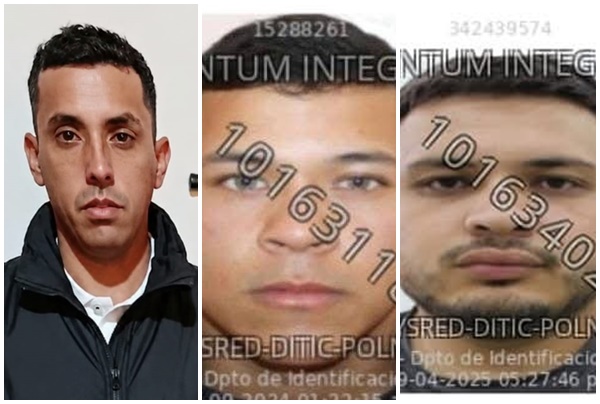 Estos serían los tres sospechosos según la investigación. Foto: Captura