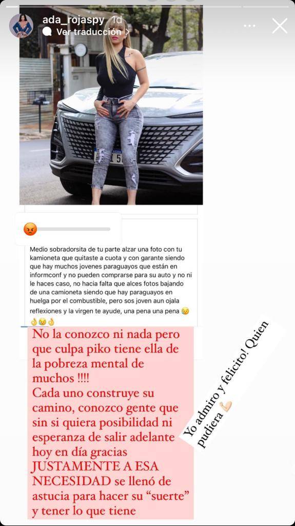 La defensa de Ada Rojas a Marilina.