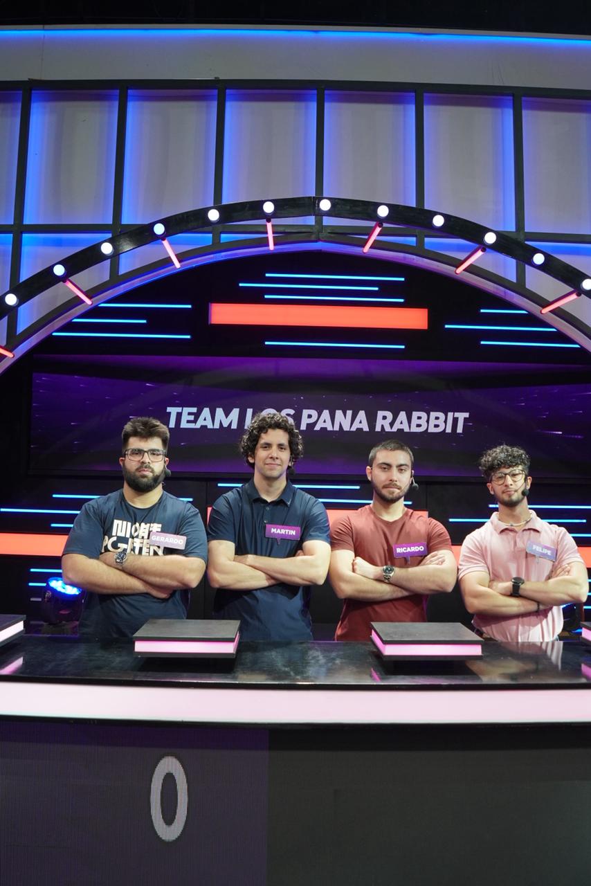 “Team Los Pana Rabbit”, integrado por Felipe, Ricardo, Martín y Gerardo. Foto: Trece