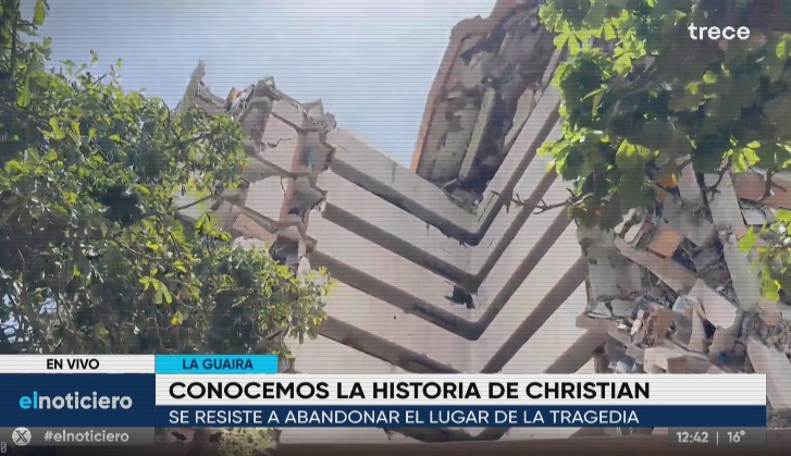 Así se ve el edificio donde falleció al familia de Cristian. Foto: Captura