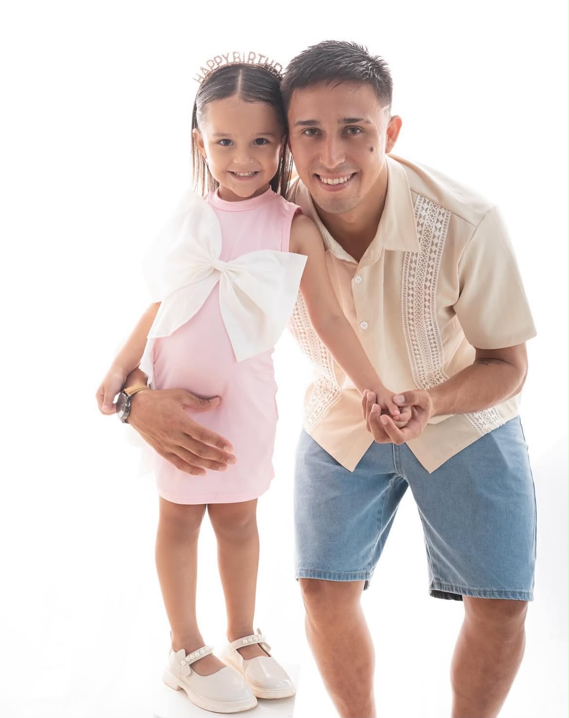 Alexis Benítez junto a su hija, Thais. (Gentileza)