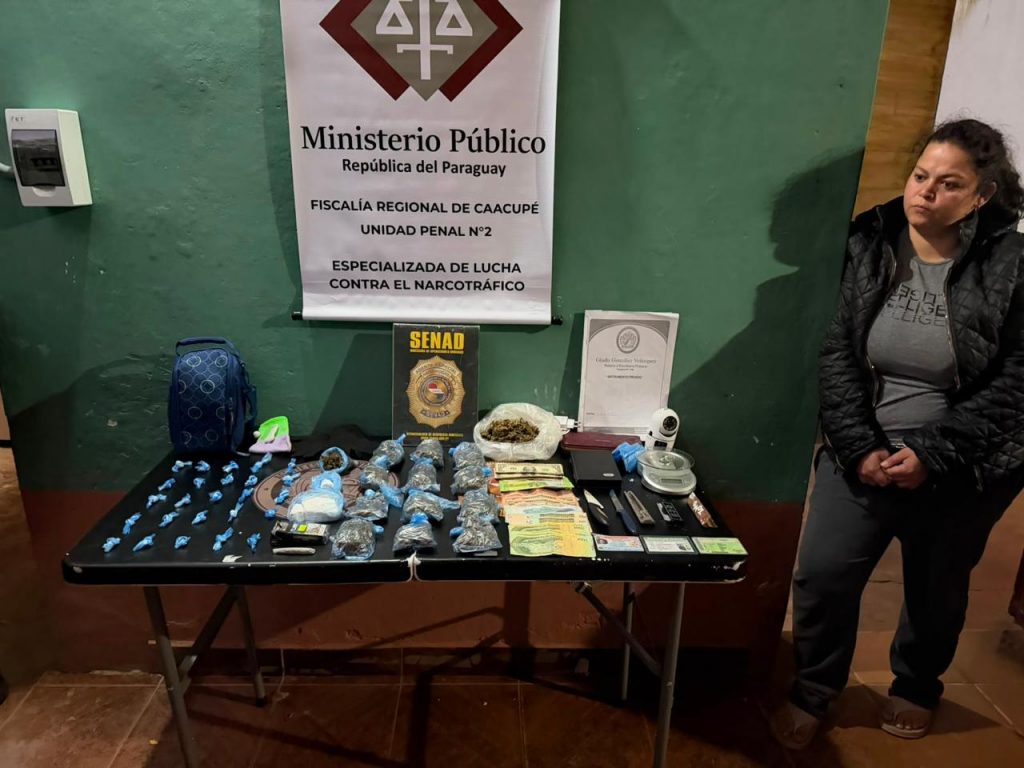La mujer fue detenida en el allanamiento. Foto: Gentileza