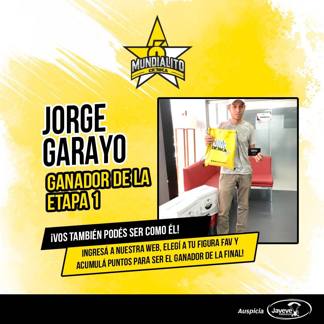 Jorge Garayo ya llevó sus premios. Vos también podés ganar. Hay un viaje para el ganador.