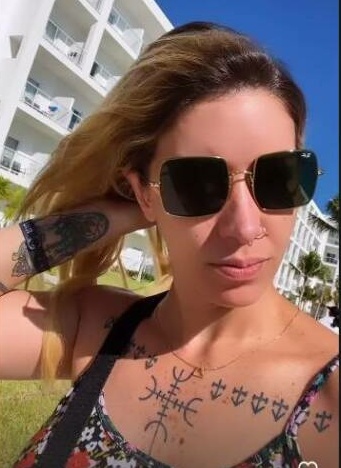 Carmi Masi en sus vacaciones. (Captura de video)