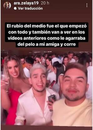 Ara señala a estas tres personas como sus agresores. Foto: @ara.zelaya19