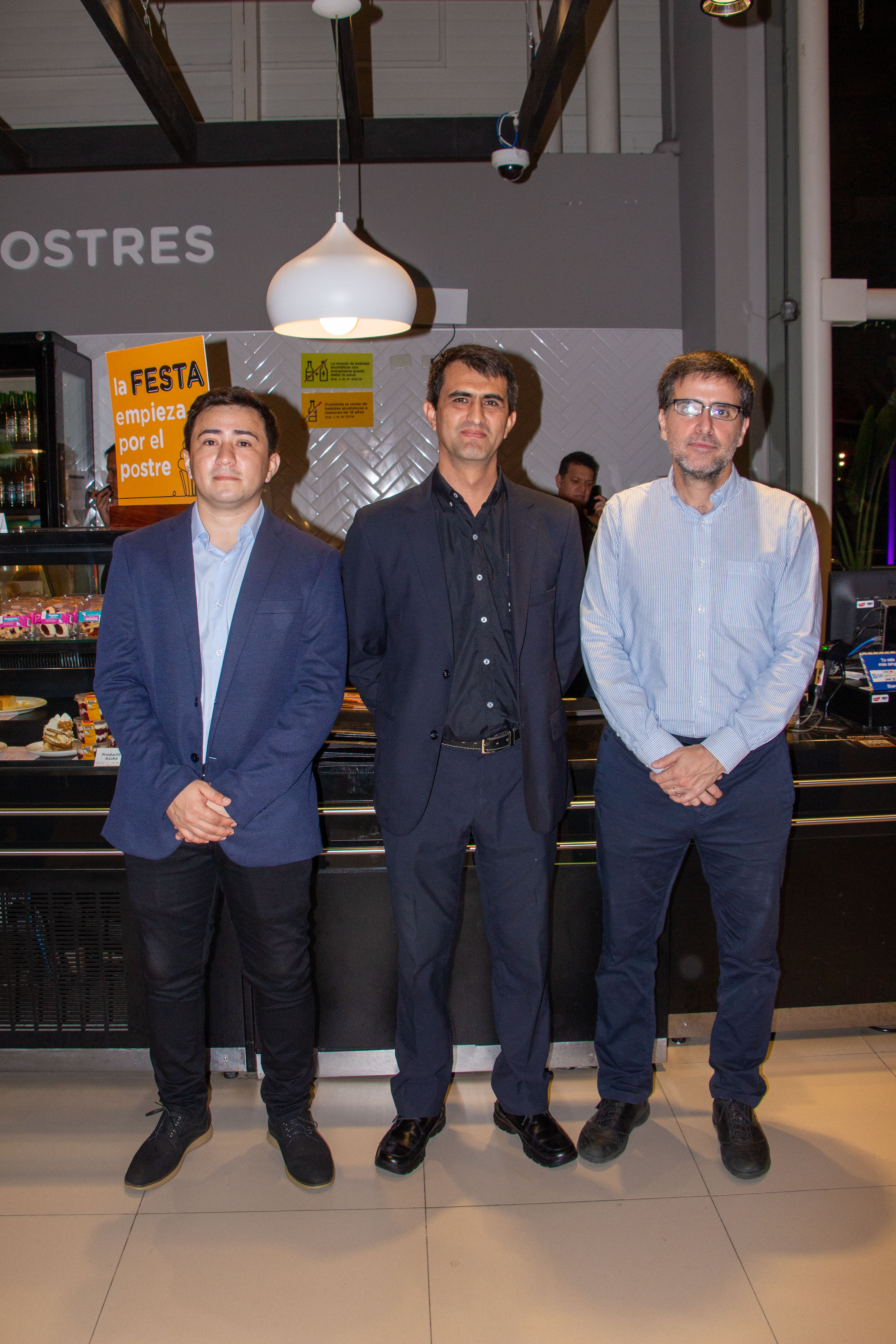 José Aguilar, Javier Acuña y Cesário Giménez.