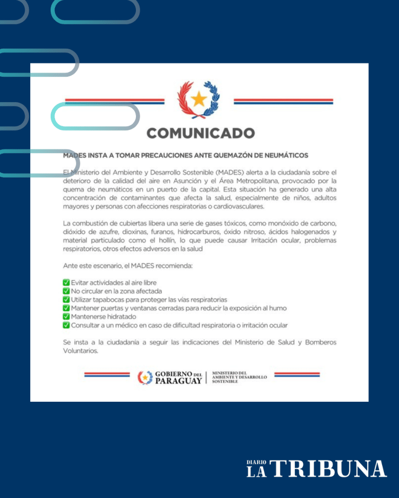 Comunicado del MADES ante el incendio