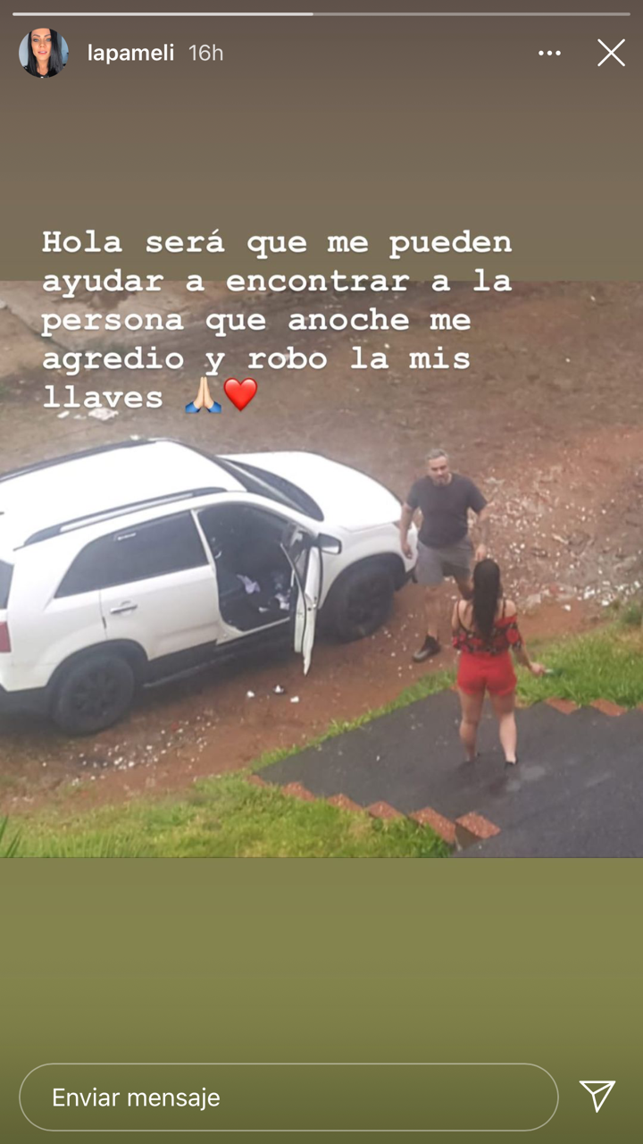 La denuncia que hacía la modelo a través de sus redes.