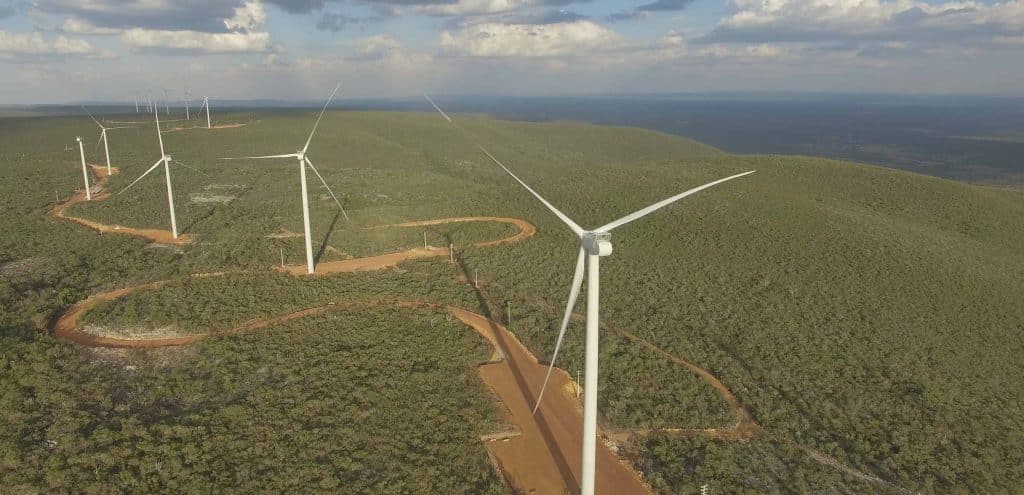 Parque eólico en Brasil.