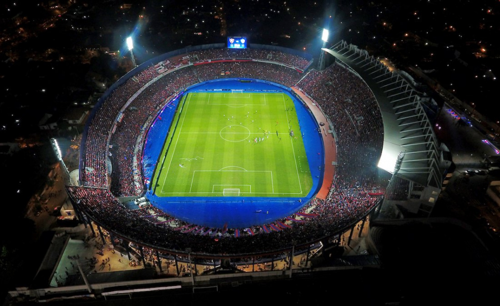 Vista aérea del estadio “General Pablo Rojas”, más conocido como “La Nueva Olla”.