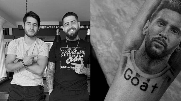 Iván Torres con su tatuador, Samir. @ivan_torres11