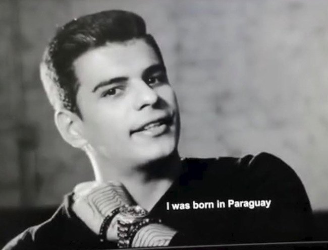 En la entrevista en la que contó que nació en Paraguay.