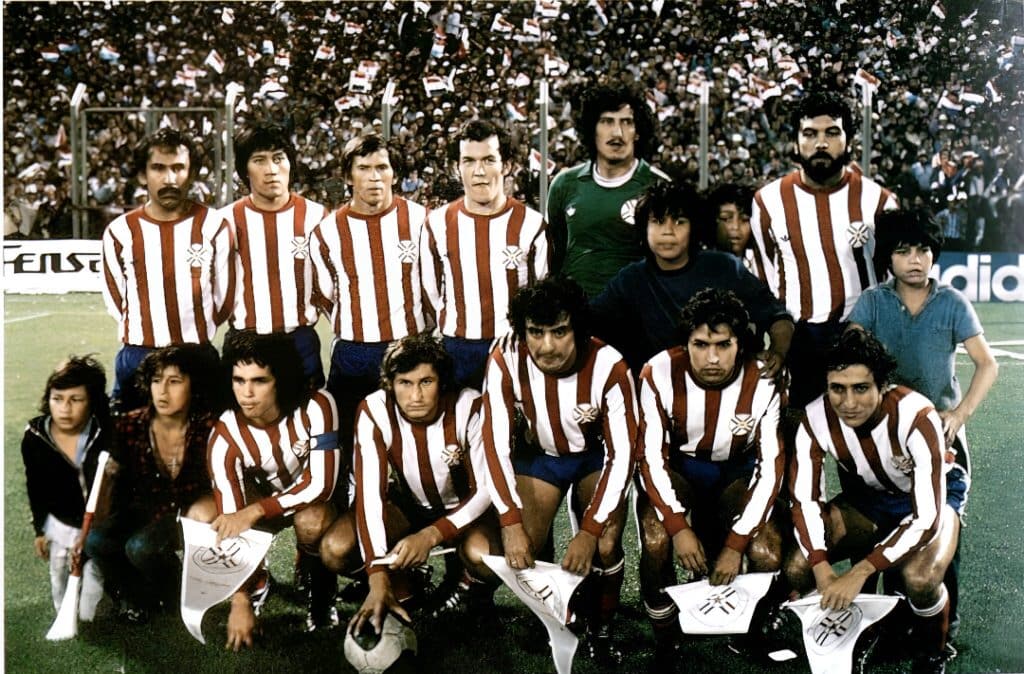Formación de Paraguay hace 46 años ante Chile, día que se conquistó la segunda copa continental.