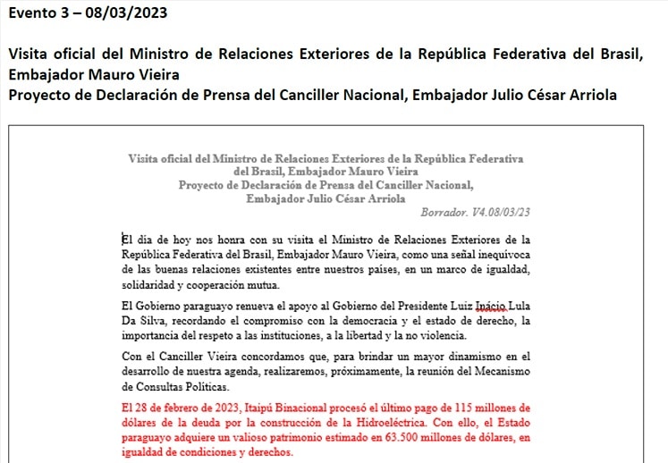 Parte del discurso encontrado en medios digitales de la ABIN. Imagen: UOL