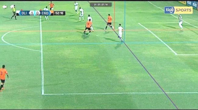El gol de General Díaz ante Olimpia, anulado vía VAR.