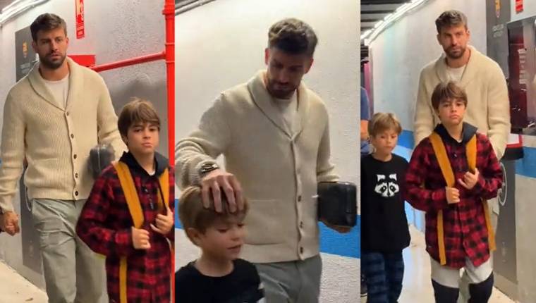 Así llegaba Piqué a su despedida, el sábado. Prensa Libre.