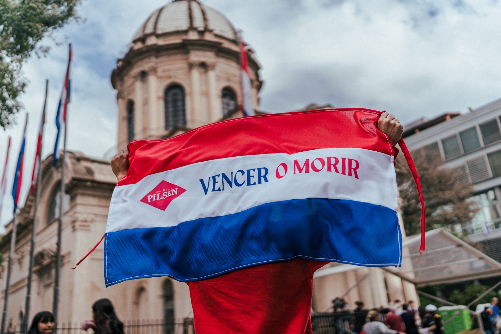 Las calles de Asunción se vieron envueltas en banderas. Foto: gentileza