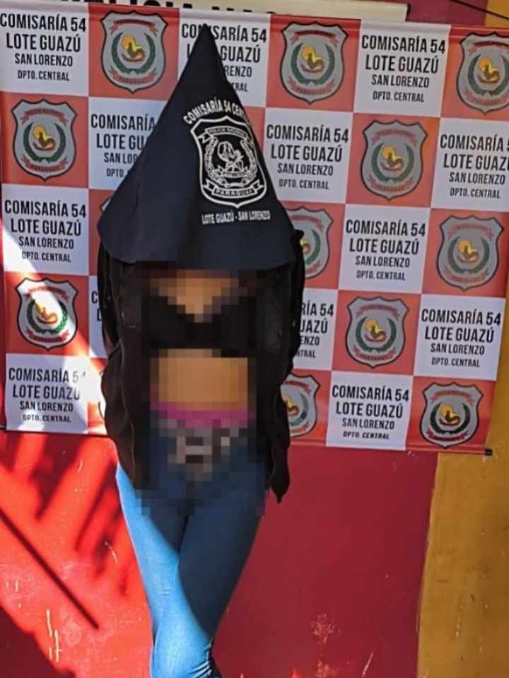 Cae hombre que, vestido de mujer, robó a transeúnte en San Lorenzo. Foto: Policía