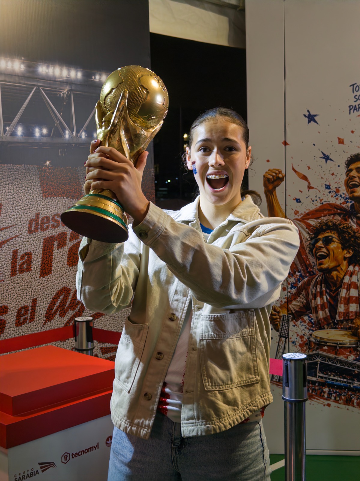 Grupo Sarabia sigue presente en la Casa Albirroja para apoyar a la selección. Foto: gentileza