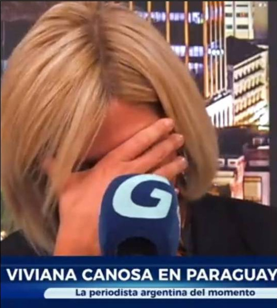 Viviana Canosa se sonrojó con la pregunta que le hizo a su colega. (Captura de pantalla)