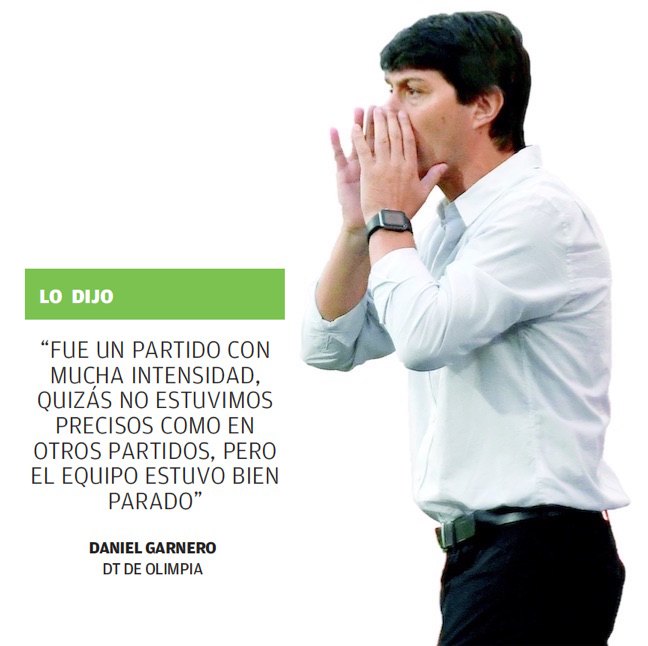 Daniel Garnero lamentó la imprecisión de sus muchachos.
